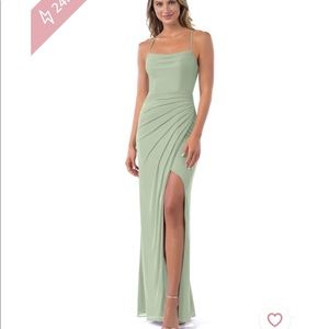 Azazie Kalea Dusty Sage Green Bridesmaids Dress